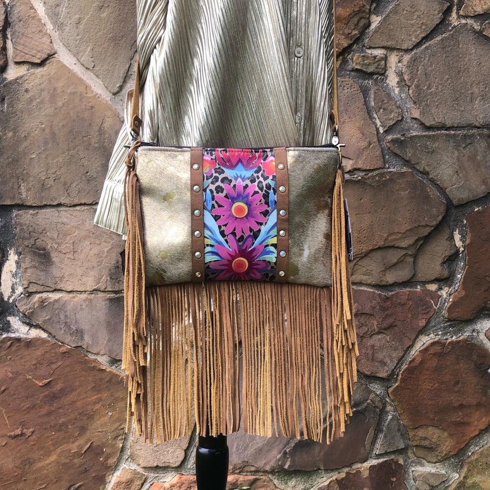 Keep It Gypsy Maxine Floral Leopard Purse